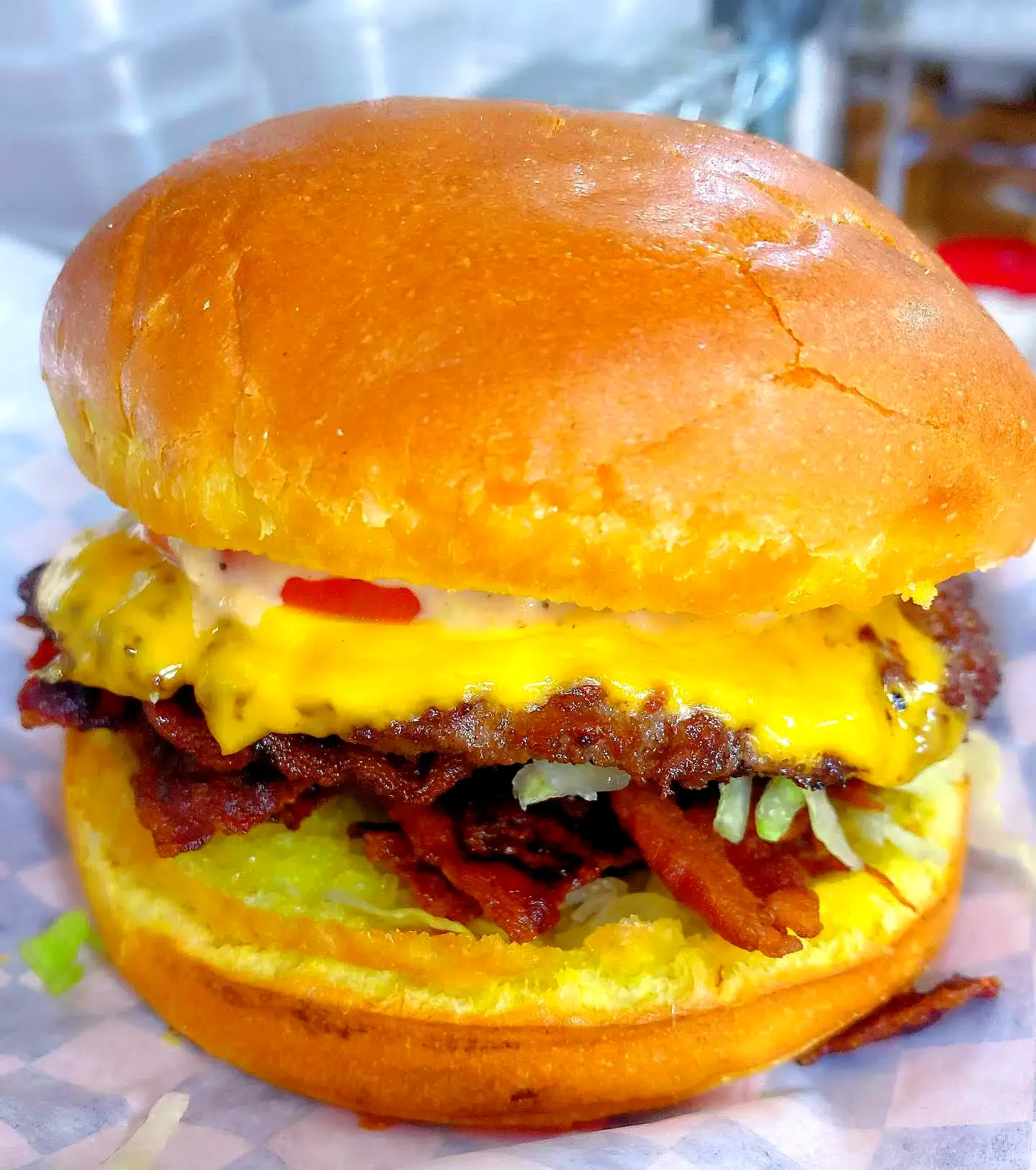 Rocket Burger bacon cheeseburger